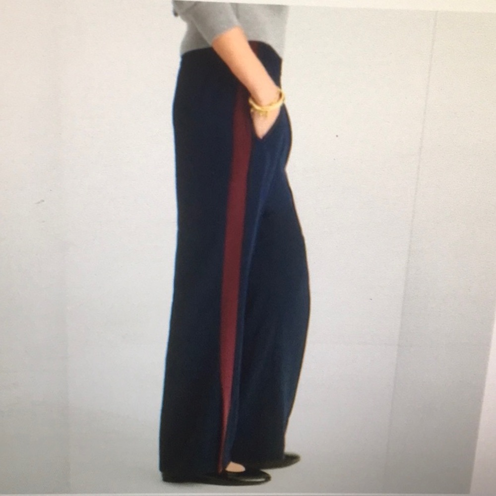 MADEWELL/NAVY BOOT CUT JOGGERSwBURGUNDY SIDE STRIPE/NEW